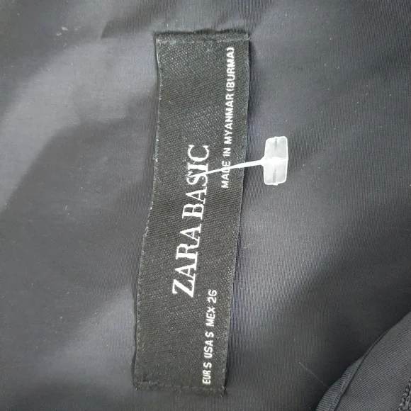 Zara Basic Parka Jacket Black Water Resistant Hooded S - Picture 12 of 13